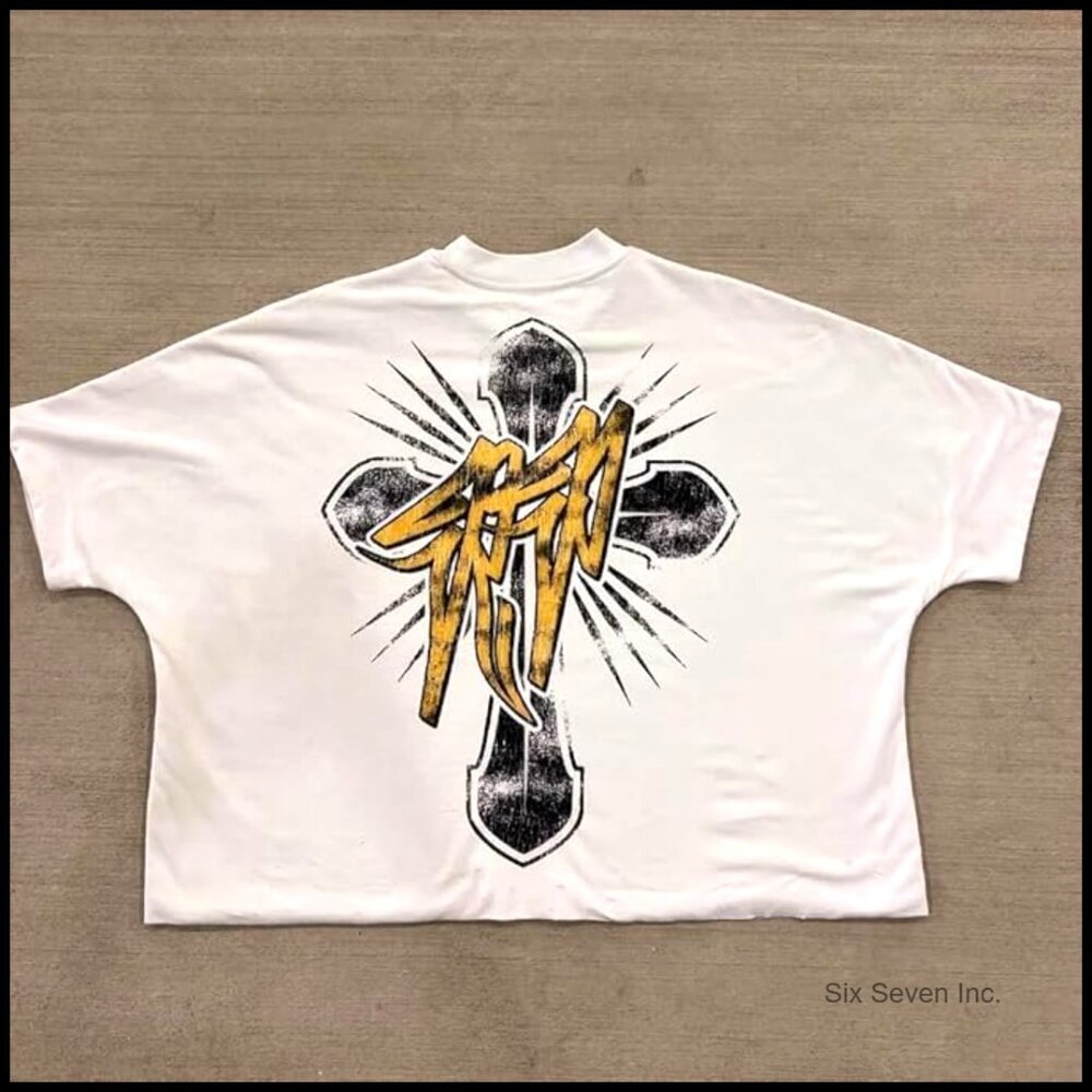 Oversized Graphic Tee Vintage Y2K Grunge Streetwear Emo Baggy Fit - Picture 5 of 5